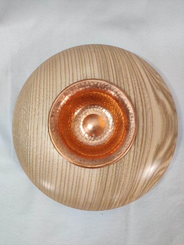 Räucherschale aus Eschenholz mit Kupferschale 2 – Bild 4