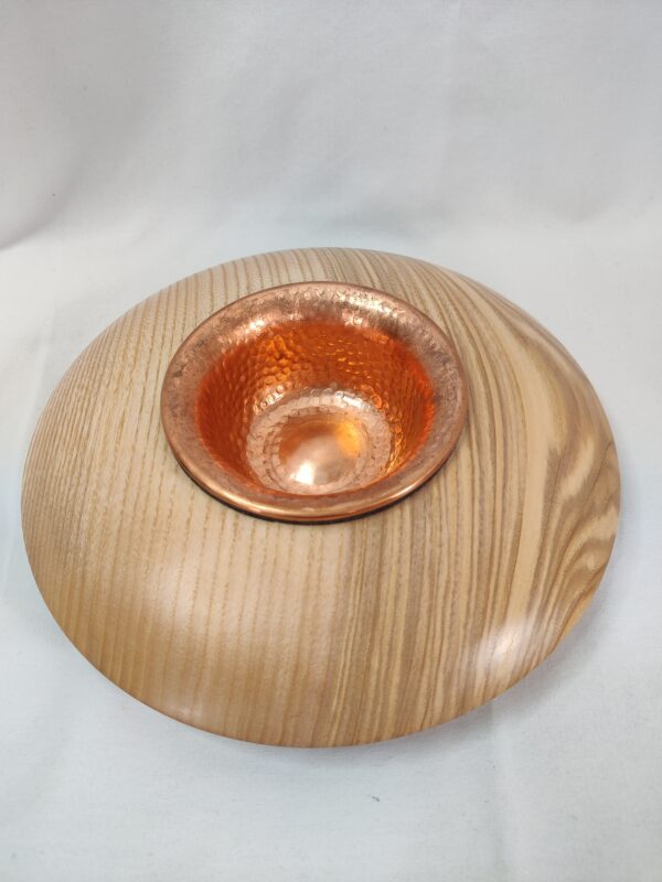 Räucherschale aus Eschenholz mit Kupferschale 2 – Bild 6