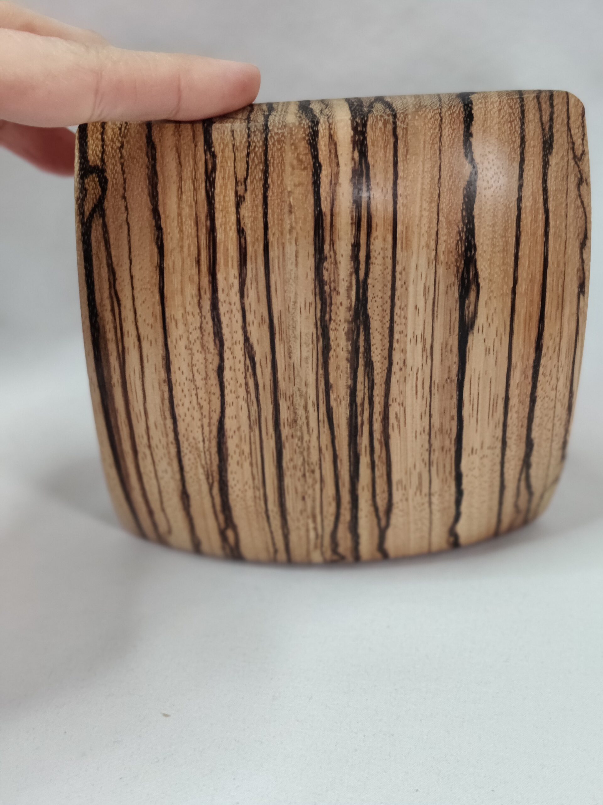 Räucherschale aus Zebrano mit Kupferschale – Bild 6