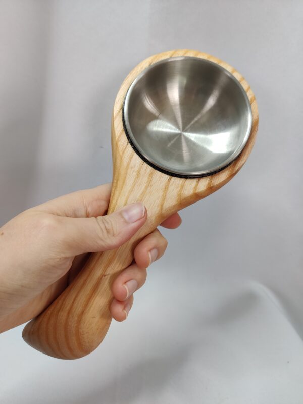 Räucherschale aus Eschenholz mit Edelstahlschale