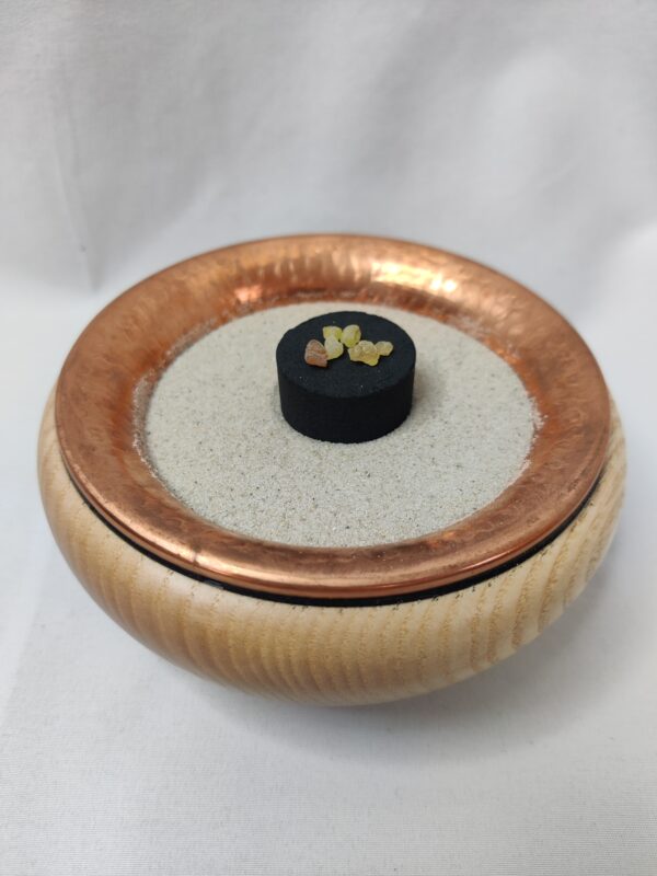 Räucherschale aus Eschenholz mit Kupferschale 3 – Bild 4