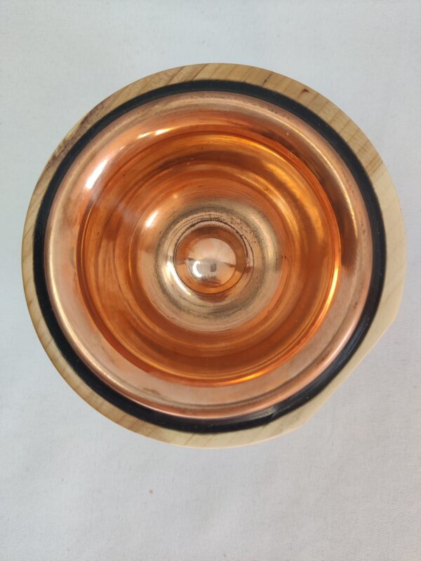 Räucherschale aus Eibenholz mit Kupferschale 2 – Bild 4