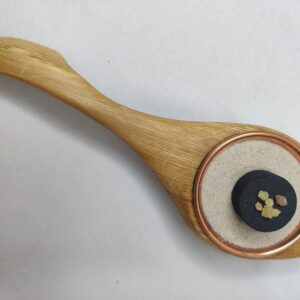 Räucherschale aus Eichenholz mit Kupferschale 3