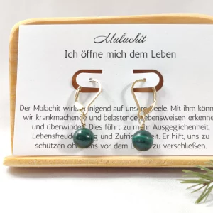 Malachit Ohrringe gold
