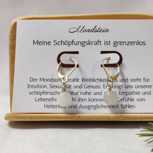 Mondstein Ohrringe gold