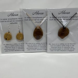 Ahorn Ketten und Ohrringe