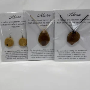 Ahorn Ketten und Ohrringe