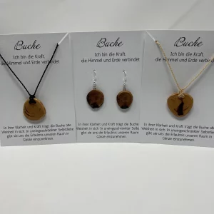 Buche Ketten und Ohrringe