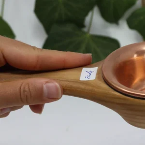 Räucherschale aus Eschenholz mit Kupferschale 7