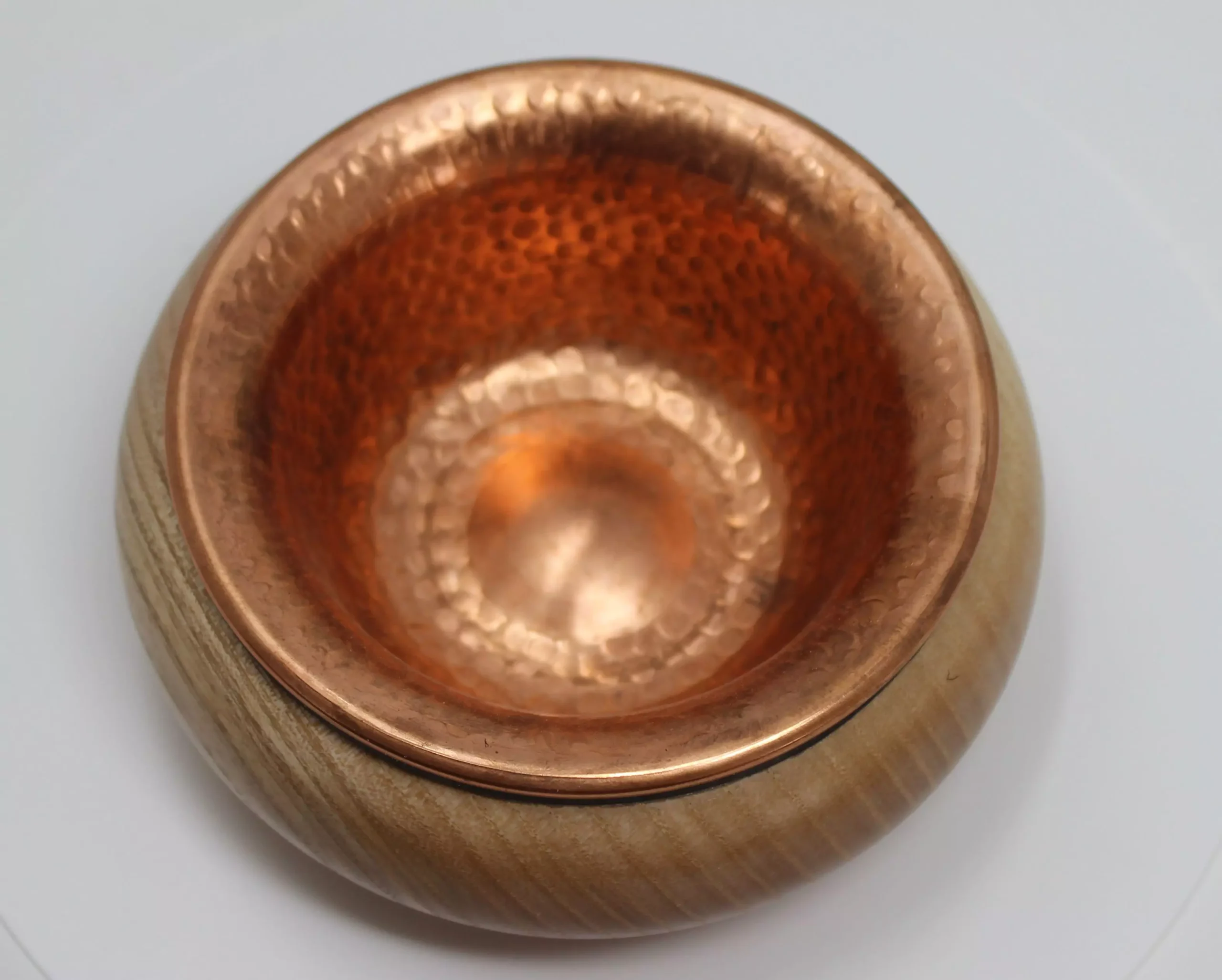 Räucherschale aus Eschenholz mit Kupferschale 5 – Bild 3