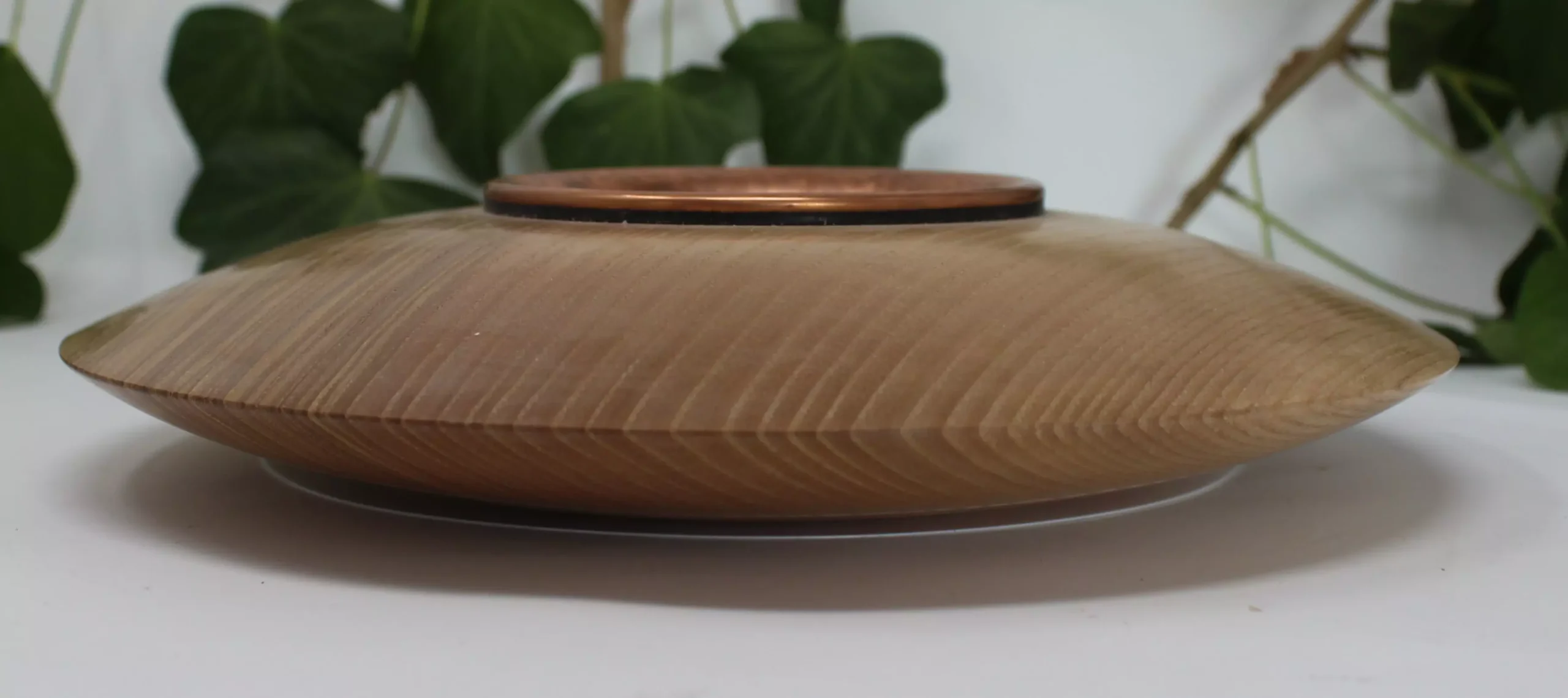 Räucherschale aus Eschenholz mit Kupferschale – Bild 5