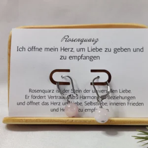 Rosenquarz Ohrringe silber