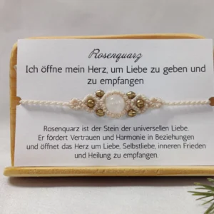 Rosenquarz Armband groß