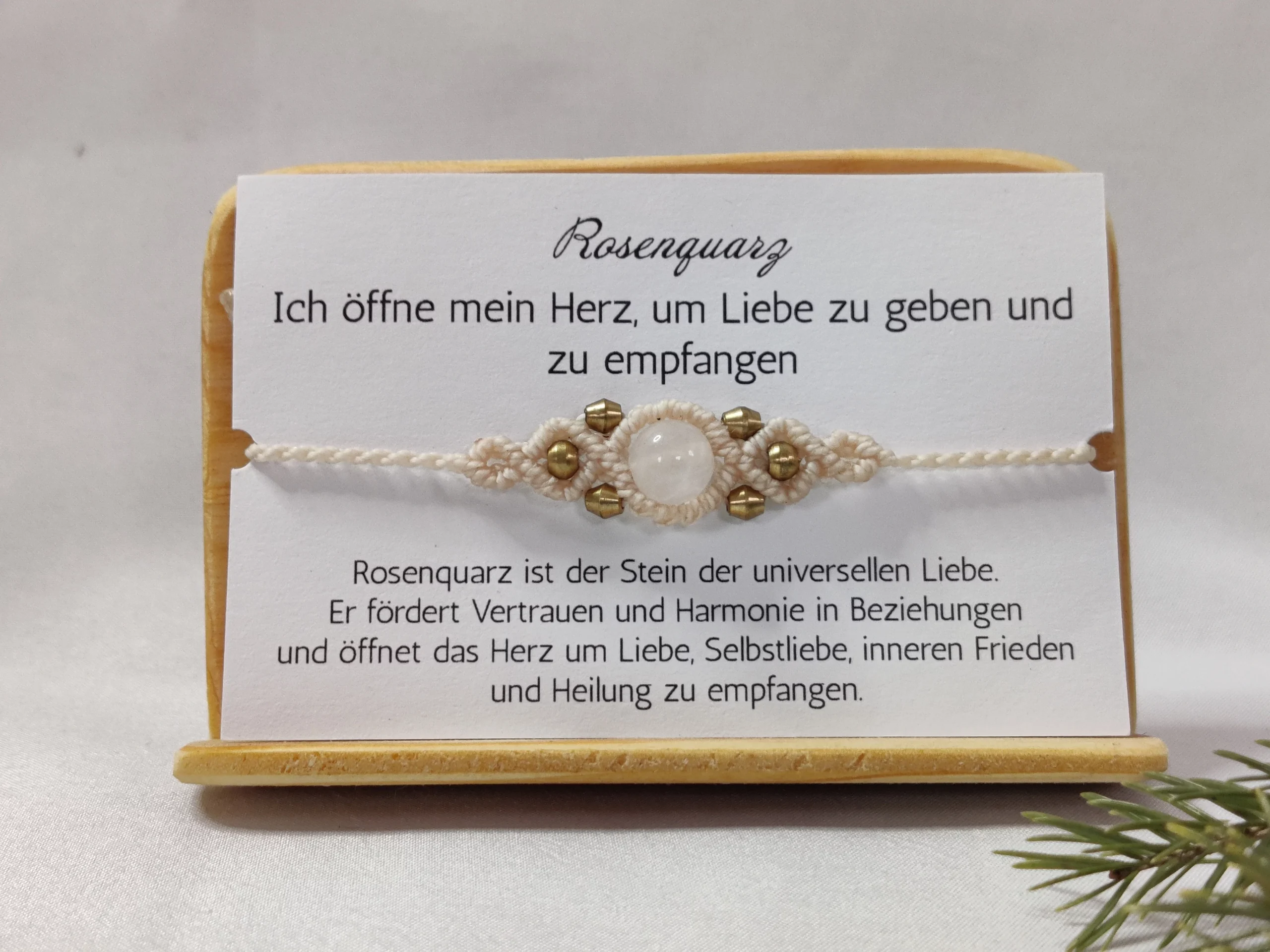 Rosenquarz Armband groß