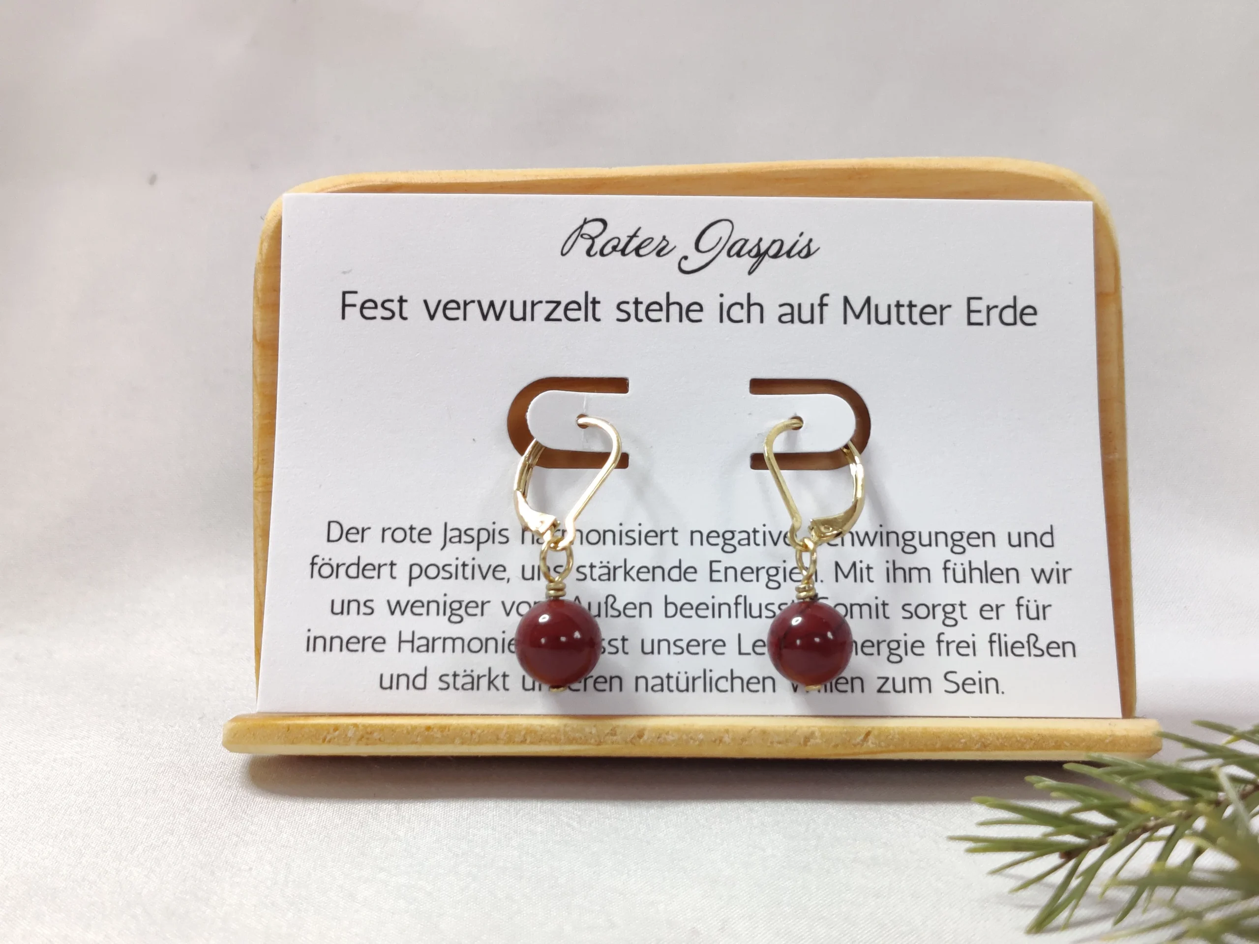 Jaspis Ohrringe gold