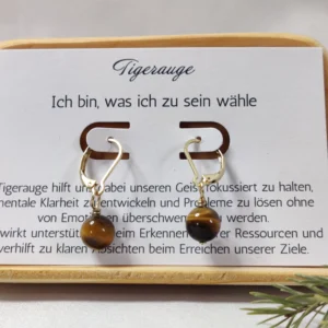 Tigerauge Ohrringe gold