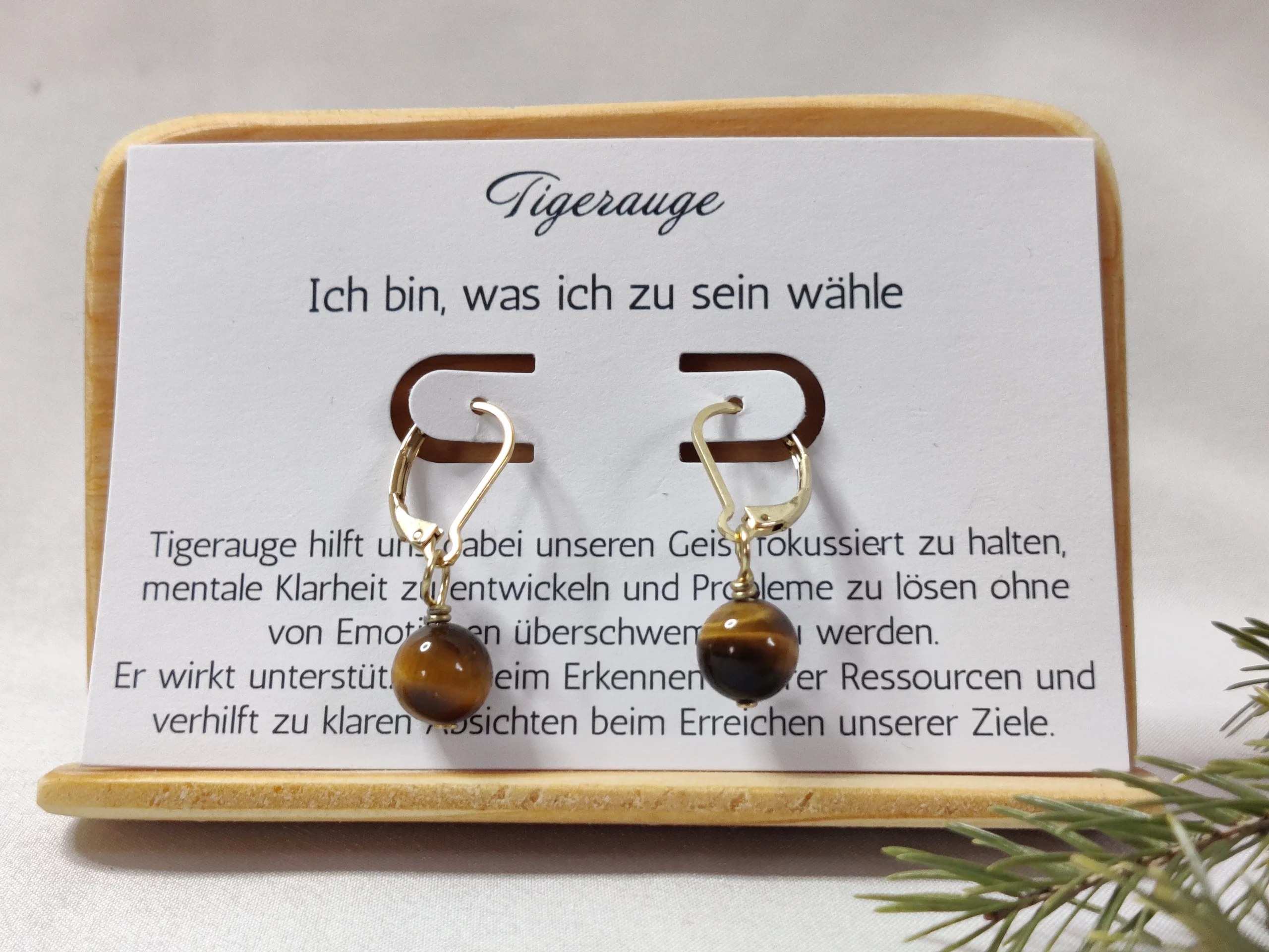 Tigerauge Ohrringe gold